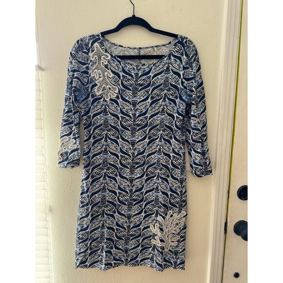 Lilly Pulitzer Marlowe Navy Whale tale t-shirt dress Size S - Picture 3 of 8
